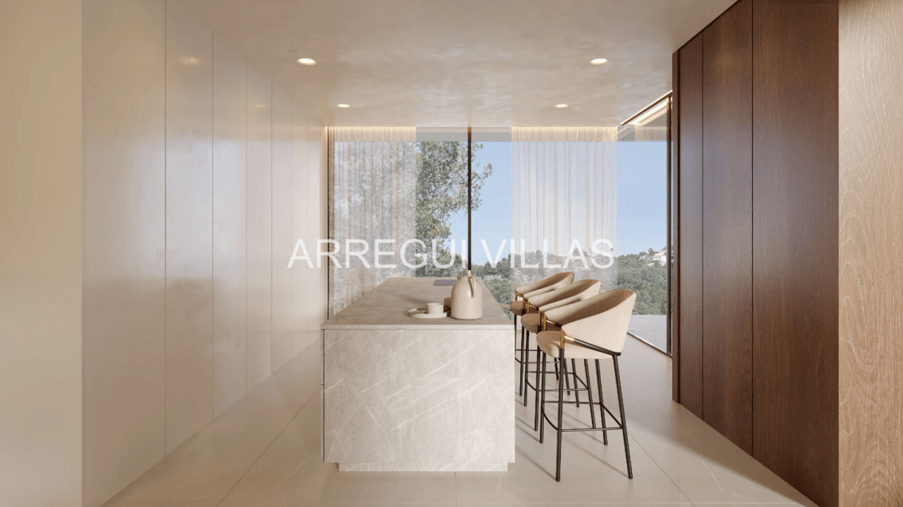 Magnífica villa de diseño en Moraira con preciosas vistas, amplios espacios y máxima luminosidad
