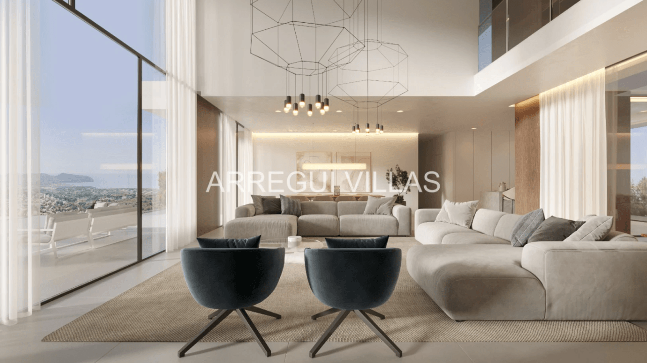 Magnífica villa de diseño en Moraira con preciosas vistas, amplios espacios y máxima luminosidad