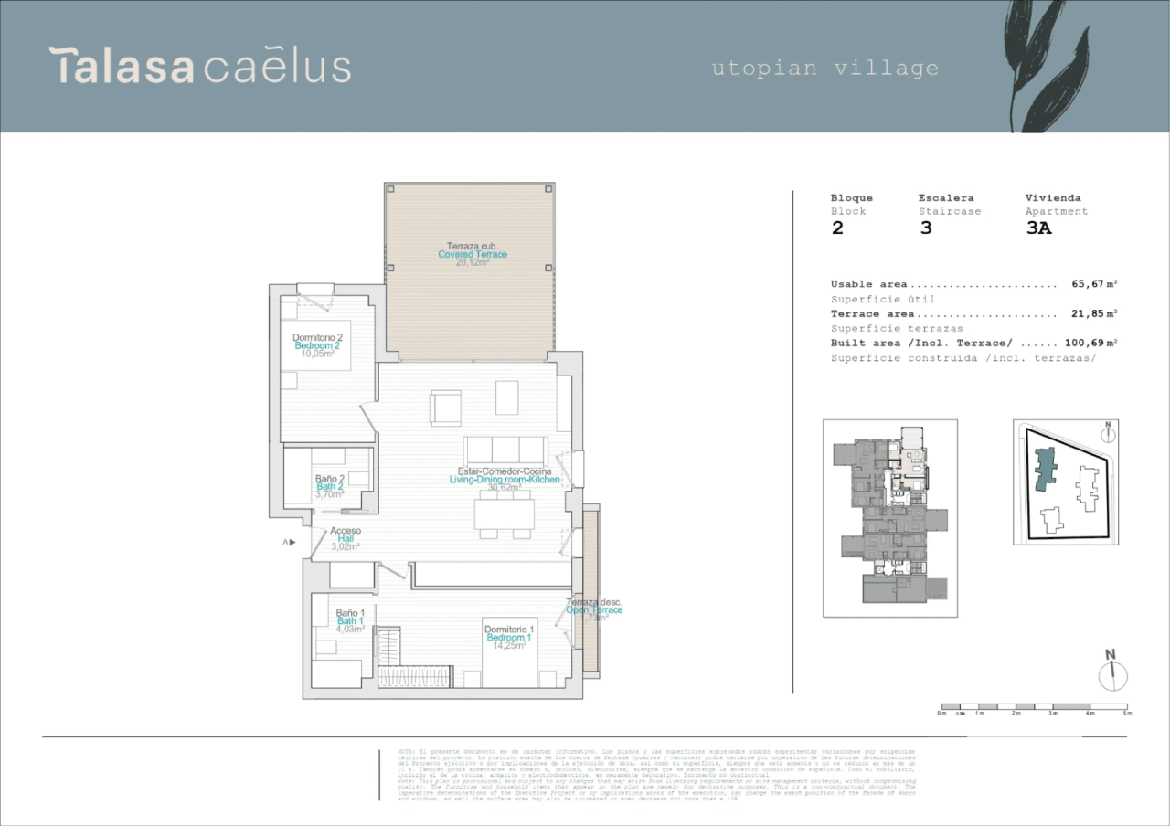 Apartamento en venta de 2 dormitorios en El Verger - Talasa Caelus I